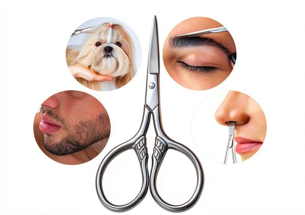 HITOPTY Vintage Stainless Steel Facial Hair Scissors for Men-3
