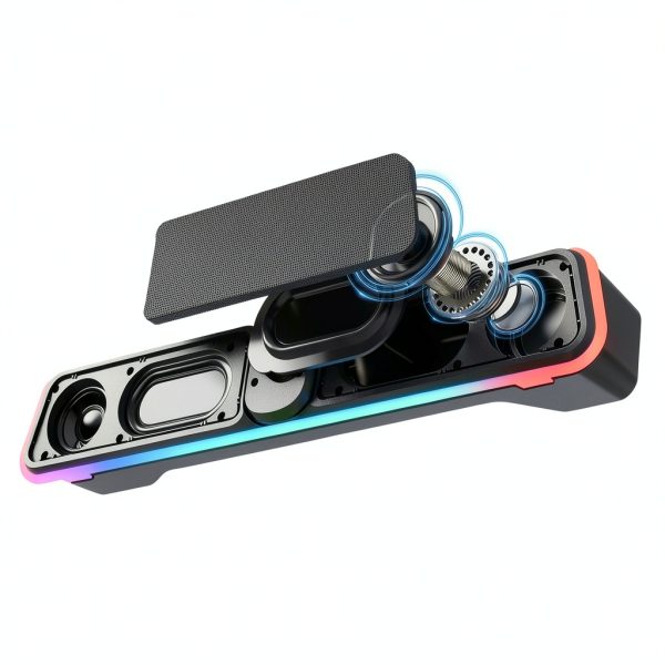 BUSP-HYY Computer Speakers Black ABS Material-1