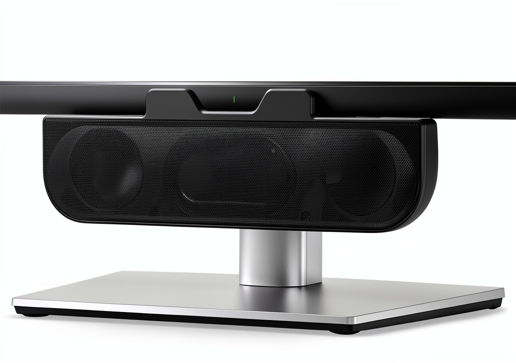 XKX Computer Speakers on a wooden desk