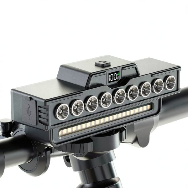 Generic Bike Headlight 1500 Lumen ABS Shell Handlebar Mount-2