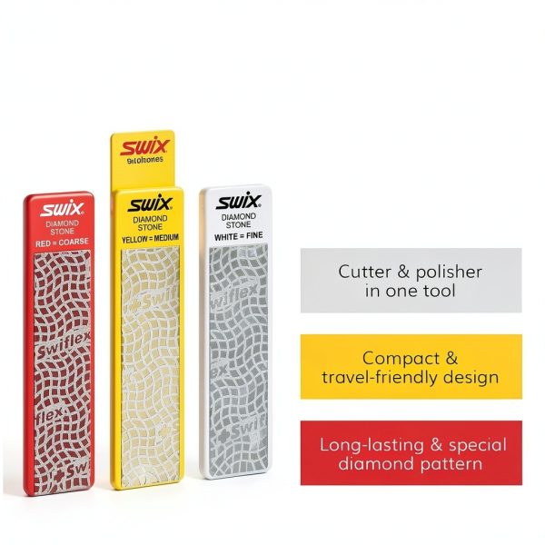 Swix Ski Diamond Stones Set Coarse Fine Medium-1