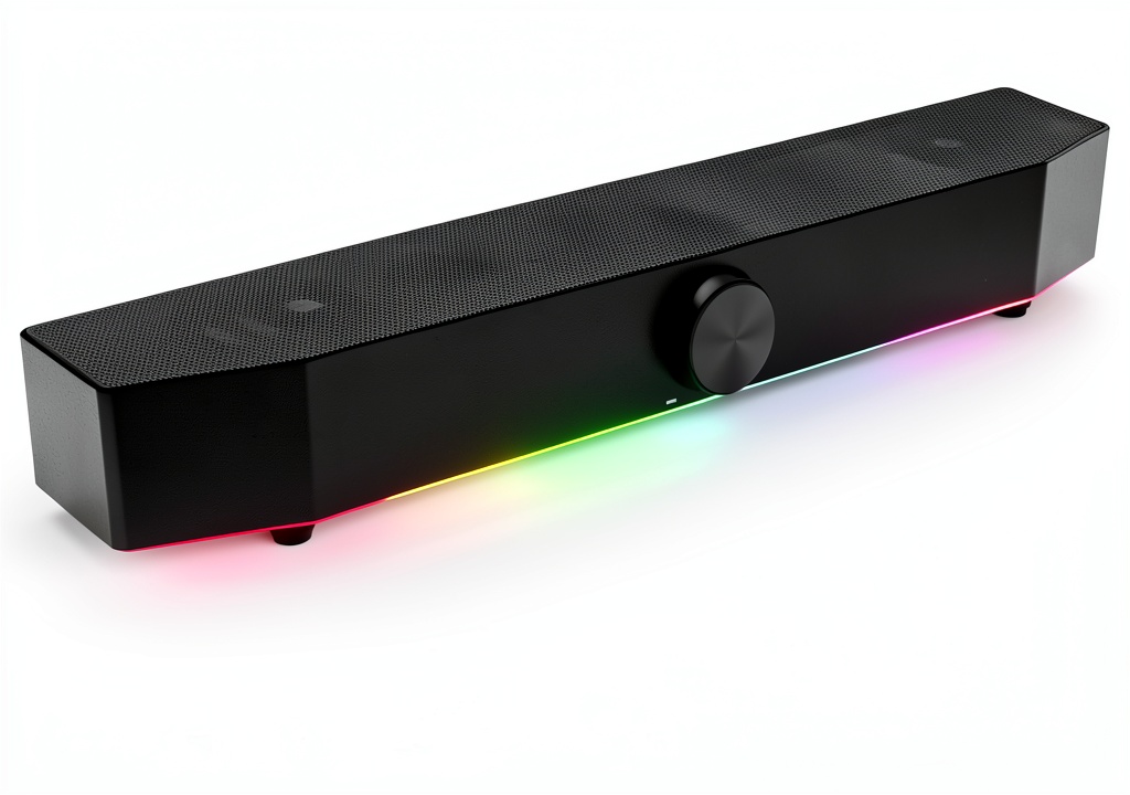 Installing Tilted Nation Computer Speakers for Desktop on a wooden desk