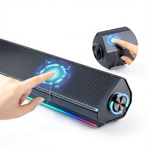 Lenrue Computer Speakers Glossy-Black-3