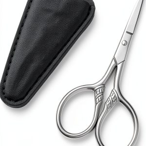 HITOPTY Vintage Stainless Steel Facial Hair Scissors for Men-0