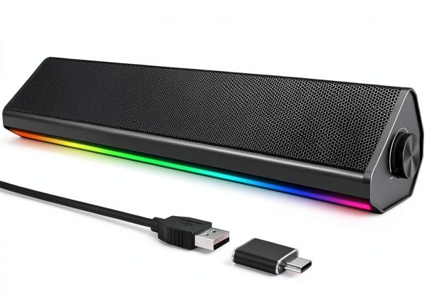 Lenrue Computer Speakers Glossy-Black-0