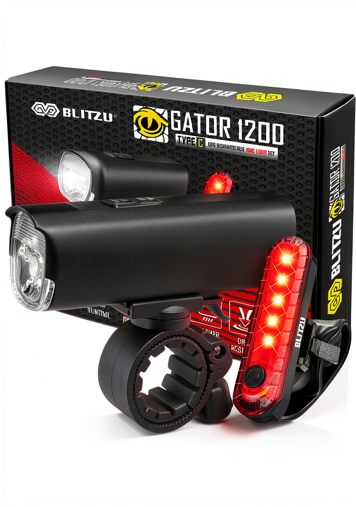 BLITZU Bike Lights on a bike