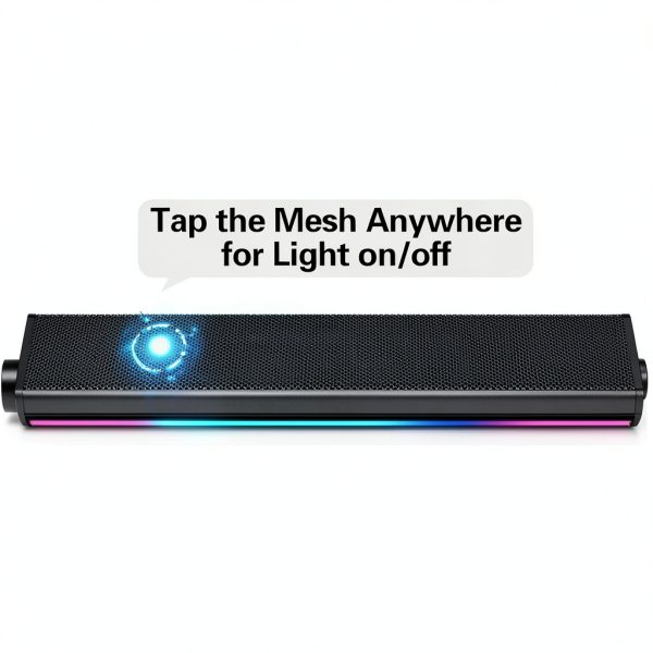Lenrue Computer Speakers Glossy-Black-4