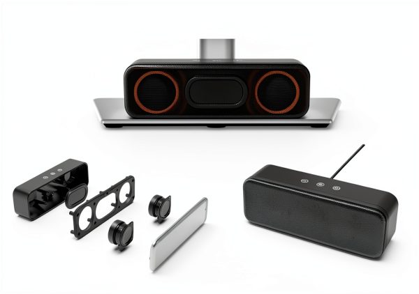 XKX Computer Speakers USB Compatible Black-2