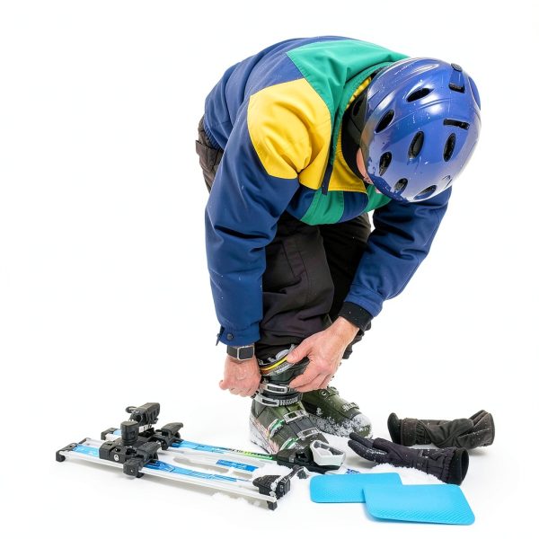 Letesult Ski Shin Pads Blue Foam 5mm Compact-3