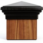 6x6 Black Post Cap Atlanta Post Caps Square Top for Fences & Decks-0