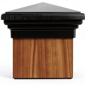 6x6 Black Post Cap Atlanta Post Caps Square Top for Fences & Decks-0