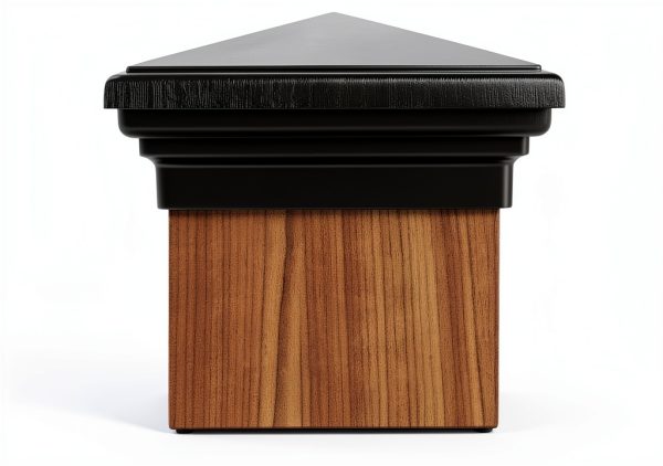 6x6 Black Post Cap Atlanta Post Caps Square Top for Fences & Decks-0