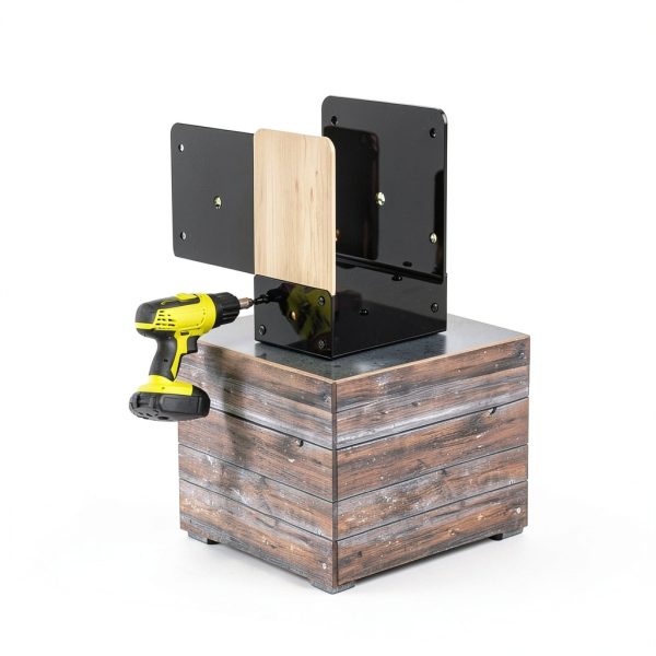 6x6 Concrete Post Base FMhotu Deck Brackets with 3 Anchor Rods-4