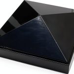 4" x 4" Aluminium Pyramid Post Cap for Metal Posts - Pressure Fit - Black-0