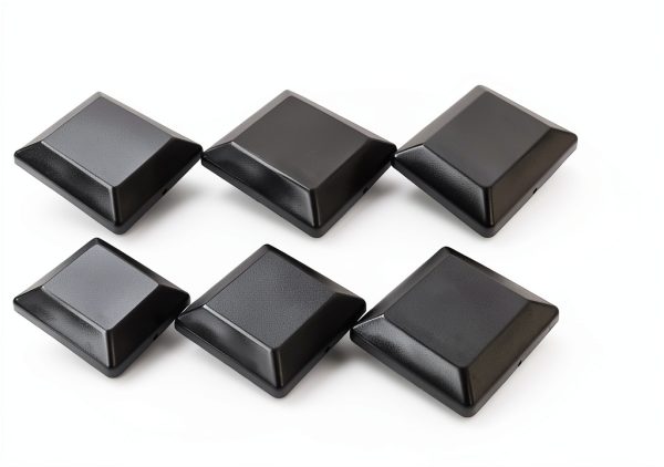 Fence Post Caps TonGass 6x6 Black Plastic 6-Pack Durable UV Proof-6