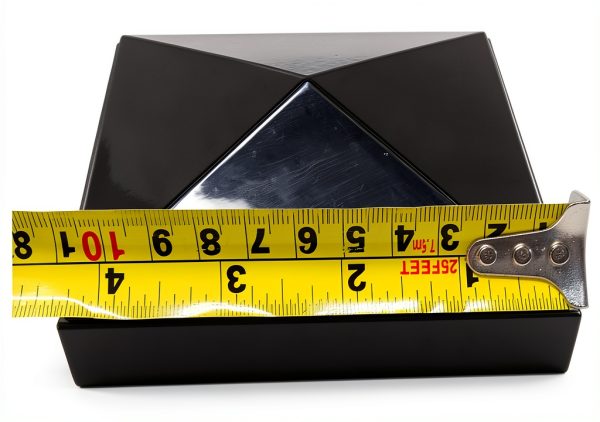 4" x 4" Aluminium Pyramid Post Cap for Metal Posts - Pressure Fit - Black-7