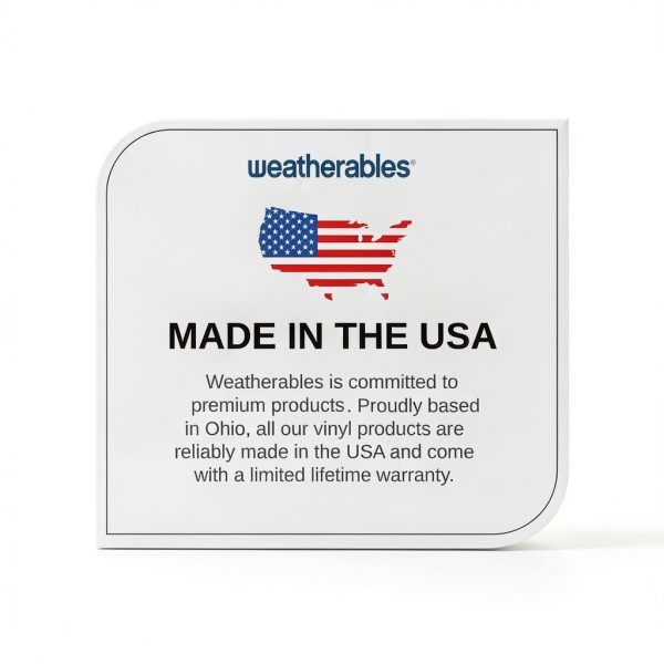 Weatherables 4x4 Post Sleeve Weatherproof Vinyl Cover White 96in-7