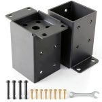 QZER 4x4 Post Base Heavy Duty Anchor with Anti-Corrosive Partition-0