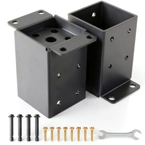 QZER 4x4 Post Base Heavy Duty Anchor with Anti-Corrosive Partition-0