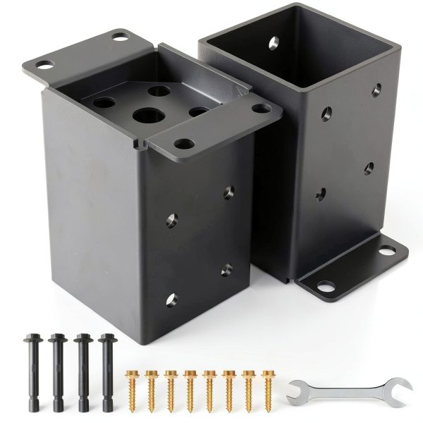 QZER 4x4 Post Base Heavy Duty Anchor with Anti-Corrosive Partition-0