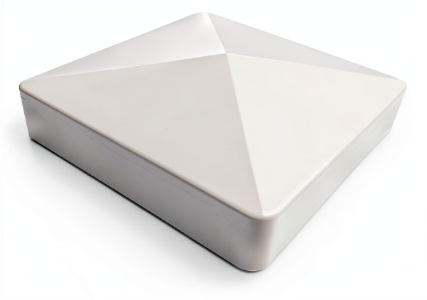 Vinyl Fence Post Cap 4x4 White PVC 4 Pack Pyramid Style by Aiwaiufu-2