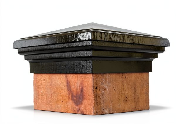 6x6 Black Post Cap Atlanta Post Caps Square Top for Fences & Decks-1