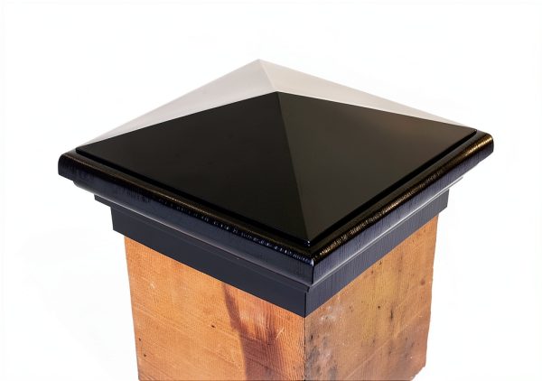 6x6 Black Post Cap Atlanta Post Caps Square Top for Fences & Decks-2