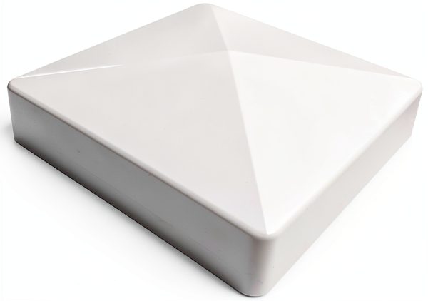 Vinyl Fence Post Cap 4x4 White PVC 4 Pack Pyramid Style by Aiwaiufu-1