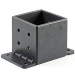 eoere 6x6 Post Base 2PCS Heavy Duty 8Gauge Steel Bracket for Deck-0
