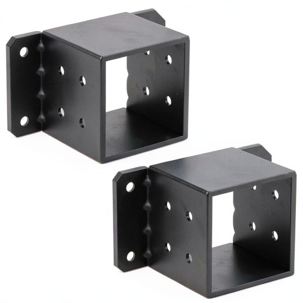 eoere 6x6 Post Base 2PCS Heavy Duty 8Gauge Steel Bracket for Deck-4