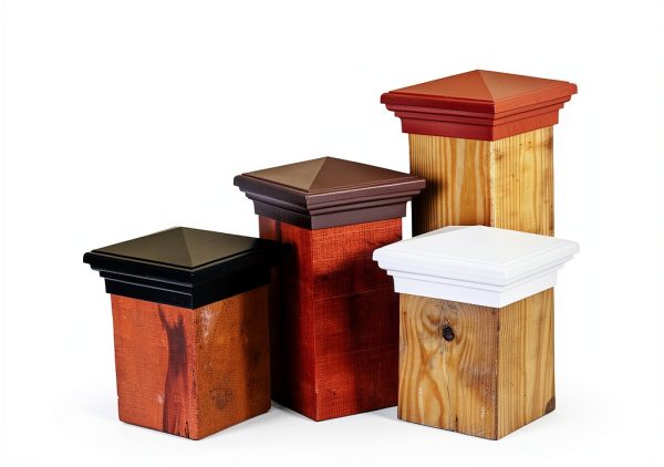 6x6 Black Post Cap Atlanta Post Caps Square Top for Fences & Decks-3
